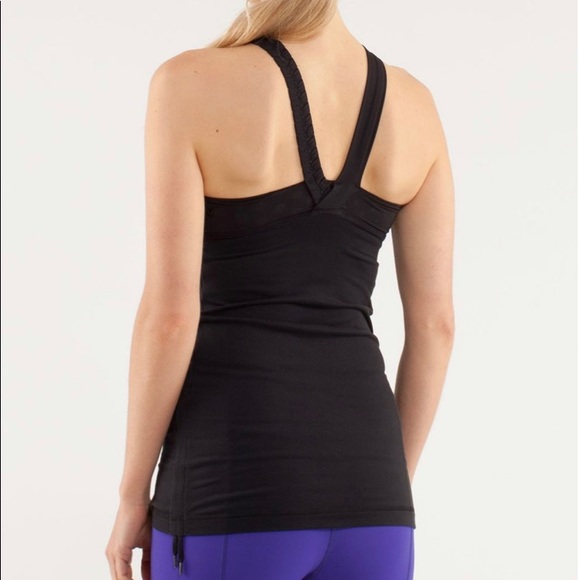 Lululemon Some Like It Hot Tank. Black / Faded Dot Embossed Black. Size 4. - Picture 2 of 11